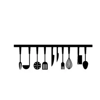 Кухонная посуда, кухонная утварь, взбивалка для яиц k, наклейка на стену, наклейка для дома