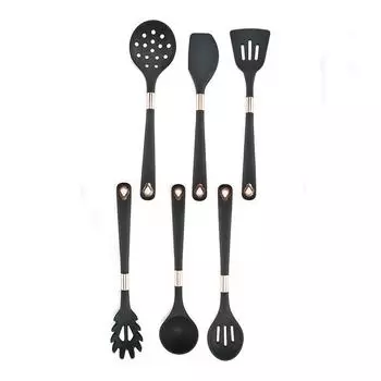 Кухонная посуда, силиконовая посуда, антипригарная посуда, кухонный инструмент, лопаточка, ковш, венчики для яиц, лопатка, ложка, набор посуды для супа