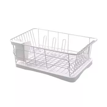 Кухонная посуда, сушилка, сушилка для чаш, палочек для еды, тарелка, столовые приборы белый