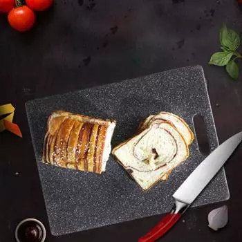 Кухонная разделочная доска с имитацией мрамора, нескользящая кухонная разделочная доска для фруктов, нескользящая разделочная доска J чёрный