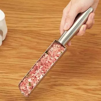 Кухонная ручная машина для приготовления фрикаделек из нержавеющей стали с нескользящей ручкой, многоразовая, легко моющаяся, машина для приготовления фрикаделек с антипригарным покрытием, кухонный инструмент 1 Set