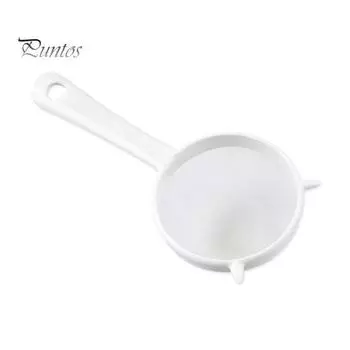 Кухонная ручная пластиковая сетка, сито для чайных листьев, сито для муки, дуршлаг Small белый