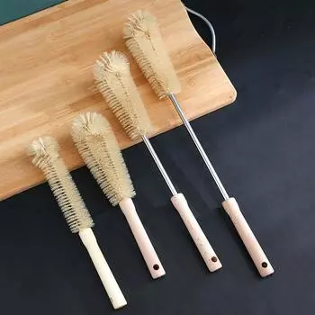 Кухонная щетка для чистки Многофункциональные моющие средства Многоразовая щетка с деревянной ручкой Кофе Чай Стеклоочиститель Кухонные принадлежности