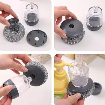 Кухонная щетка для мытья посуды с дозатором для жидкого мыла для мытья посуды Бытовая кухонная бытовая плита Инструмент для чистки N3