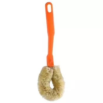 Кухонная щетка для мытья посуды с антипригарным покрытием из льняного волокна с длинной ручкой, щетка для мытья посуды и чашек, скребок, случайный цвет