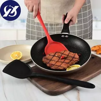 Кухонная силиконовая лопатка, Бытовая силиконовая лопатка, силиконовая лопатка с антипригарным покрытием, силиконовая кухонная лопатка красный