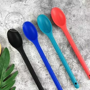 Кухонная силиконовая ложка большая с длинной ручкой для приготовления пищи, выпечки, жаропрочная посуда для размешивания пищи, кухонные принадлежности