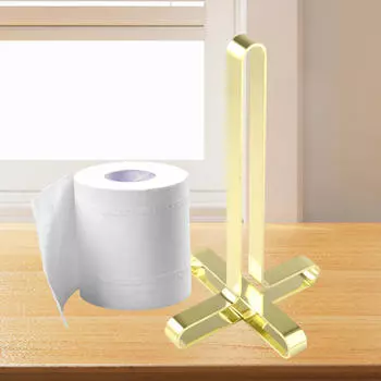 Кухонная стойка для бумаги Диспенсер для рулонов салфеток Портативная креативная вертикальная полка Обеденный стол золотой