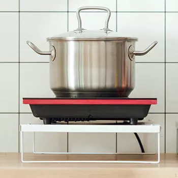 Кухонная стойка для хранения, кронштейн для индукционной плиты, многоцелевая портативная подставка для микроволновой печи, приправа белый