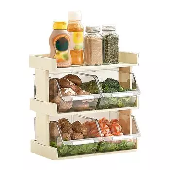 Кухонная стойка для хранения овощей, многоуровневая полка для хранения специй, поднос для готовой еды, приготовленной в горшочках