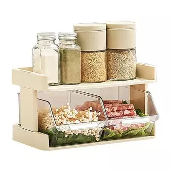 Кухонная стойка для хранения овощей, многоуровневая полка для хранения специй, поднос для готовой еды, приготовленной в горшочках