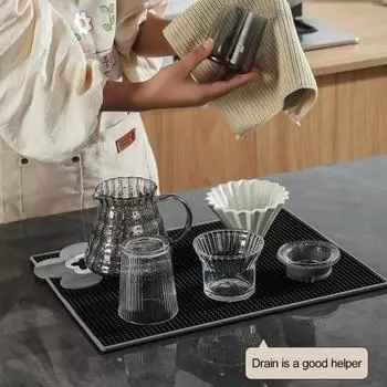 Кухонная столешница, коврик для сушки, цветок, водонепроницаемый противоскользящий ПВХ, прямоугольная тарелка, миска, тарелка, столовая посуда, подставка для столовых приборов, сундук, подставка для чашки, подставка для чашки фиолетовый