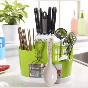 Кухонная сушилка большой емкости, сушилка, палочки для еды, нож, держатель вилки розы красного