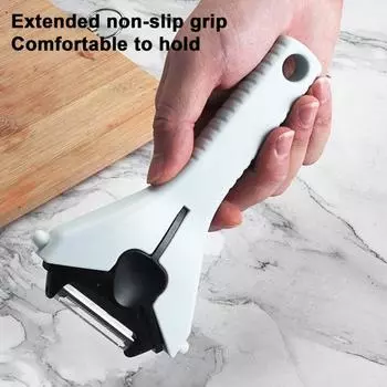 Кухонная терка для очистки овощей и фруктов из нержавеющей стали, простая в использовании, многофункциональная, для овощей и фруктов светло-серый