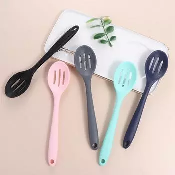 Кухонная термостойкая антипригарная силиконовая посуда для смешивания Кулинарные инструменты Кухонная утварь Шумовка белый