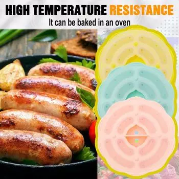 Кухонная утварь DIY Колбаса Ветчина Колбаса Силикон 6 с коробкой для хот-догов Baby зелёный