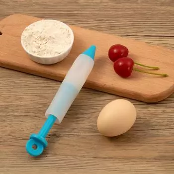 Кухонная утварь Гаджет Аксессуары Силиконовая ручка для письма на еде Инструменты для украшения шоколадного торта Чашка для крема Кухонные принадлежности для приготовления пищи синий