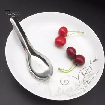 Кухонная утварь из нержавеющей стали, углубленная, утолщенная, с плоским дном, ложка для рисового супа серебряный