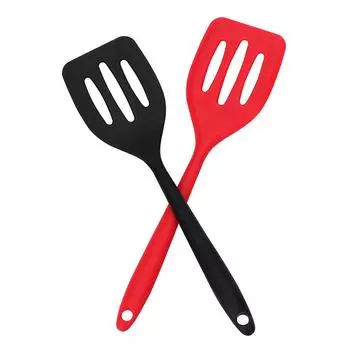 Кухонная утварь Лопатка Кухонные инструменты Кухонные принадлежности Жареная лопатка Яйцо Рыба Сковорода Гаджеты Силиконовые лопатки красный