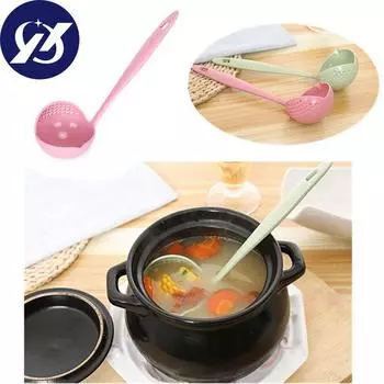 Кухонная утварь Ложка Ложка 2 в 1 Пластиковая большая ложка с длинной ручкой зелёный