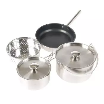 Кухонная утварь Whole Earth OMOTENASHI COOKING SET Omotenashi Cooking Set WE2KDJ18 SLR Frying Pan Pot Kitchen Outdoor Camping (Серебро/FF)