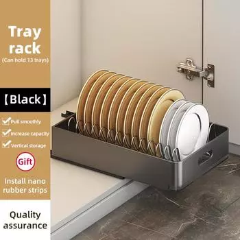 Кухонная выдвижная сушилка для посуды, домашняя выдвижная полка для хранения мисок, полка для сушки посуды, контейнер для хранения с выдвижной направляющей, кухонная полка для хранения