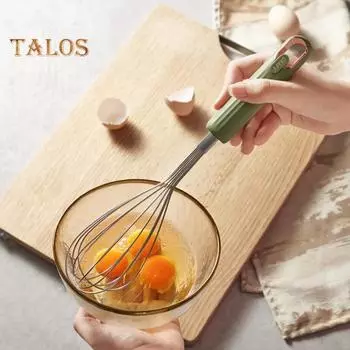 Кухонная взбивалка для яиц 304, нержавеющая сталь, взбивалка для муки, термостойкая, прочная, антидеформированная, миксер для яиц для дома белый