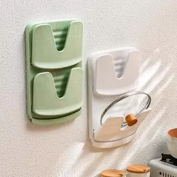 Кухонное хранение легкий ежедневный многофункциональный складной дизайн держатель для крышки кастрюли держатель для крышки кастрюли белый