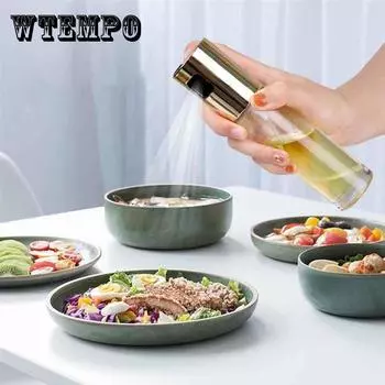 Кухонное масло для выпечки, спрей для приготовления пищи, пустая бутылка, бутылка для уксуса, дозатор масла, инструмент для приготовления пищи, салат, барбекю, кулинарный стеклянный распылитель масла розового золота