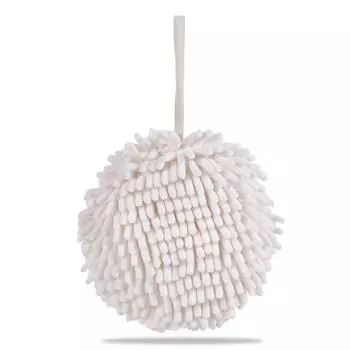 Кухонное полотенце для мытья рук в форме шара, моющееся, плюшевое, сушильное, впитывающее воду, гладкое, для ванной, товары для дома белый