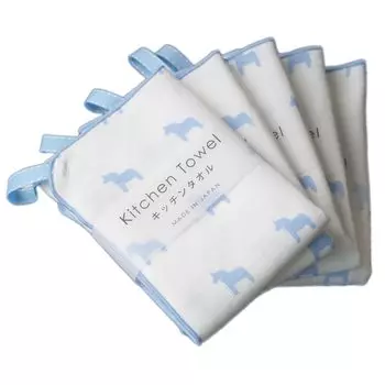 Кухонное полотенце для рук, набор из 5 полотенец в скандинавском стиле, сделано в Японии, с петлей Dalana Hose, синее полотенце для рук, квадратное, 30 x 30 см, хлопок 100%