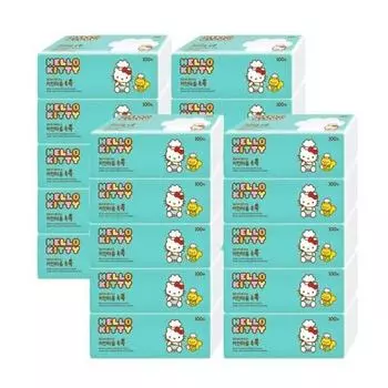 Кухонное полотенце Hello Kitty из переработанной целлюлозы, 3 слоя, 100 листов, 20 штук, популярный персонаж в Корее