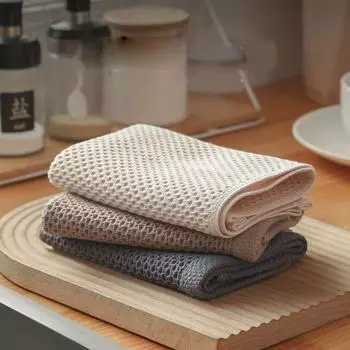 Кухонное полотенце из хлопкового волокна с сотовым узором, кухонное полотенце для рук, салфетка для уборки кухни кофейный