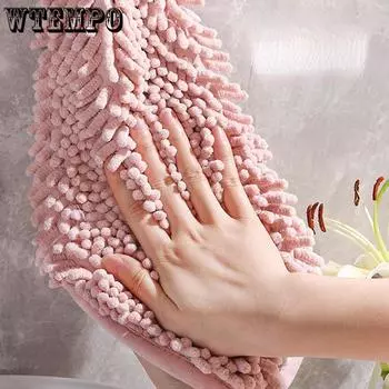 Кухонное полотенце, подвесное синельное утолщенное красивое не падающее полотенце, впитывающее быстросохнущее квадратное полотенце 26cm*28cm белый