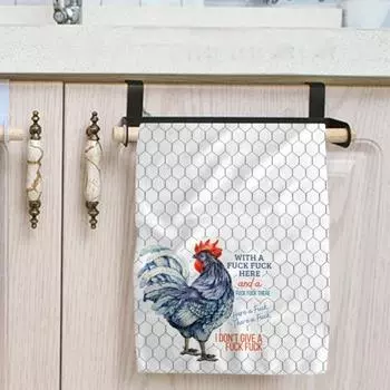 Кухонное полотенце с принтом петуха Быстросохнущее домашнее украшение для фермерского дома, ресторана, кафе Полотенце для уборки