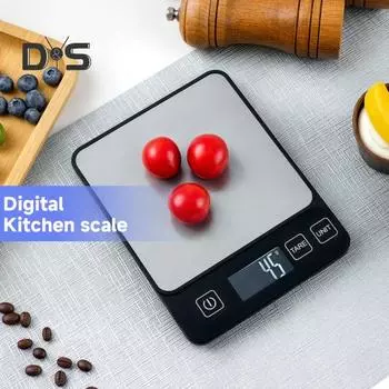 Кухонные электрические весы 1G Высокоточные работающие от батареек ЖК-дисплей Мини Портативные Многофункциональные Кулинария Выпечка Кофе Чай Пищевые Весы Цифровые чёрный