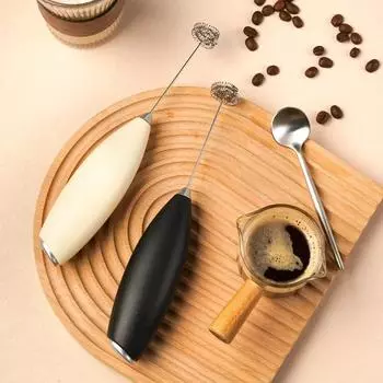 Кухонные аксессуары, мешалка для кофе, миксер для выпечки, зарядка через USB, электрическая взбивалка для яиц, 2-в-1, двойная головка, венчик для молока, инструменты, гаджеты, бар чёрный