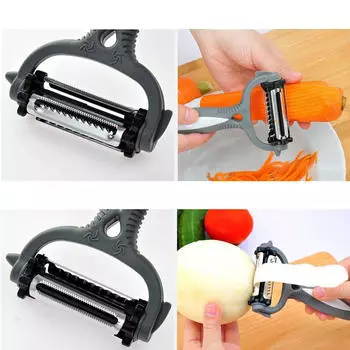 Кухонные аксессуары, рубанок, вращающийся на 360 градусов, картофелечистка, овощерезка, фруктовая дыня, 3 лезвия