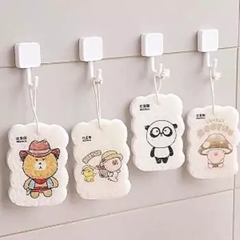 Кухонные бытовые чистящие средства из древесной массы, мультяшные многоразовые губки, сжатая губка, волшебные аксессуары для мытья посуды Panda