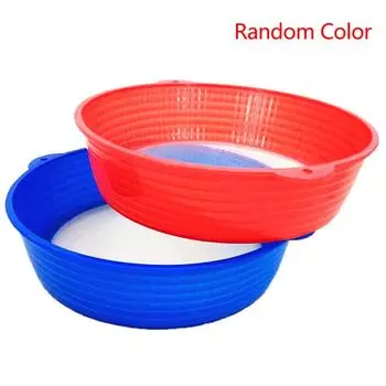 Кухонные гаджеты Ручной пластиковый сито для муки круглой формы диаметром 19 см