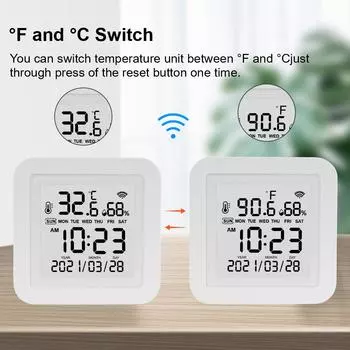 Кухонные инструменты измеритель температуры для помещений и улицы для кухни морозильник холодильник цифровой дисплей экран беспроводной термометр белый