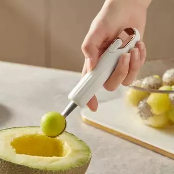 Кухонные инструменты, шаровая лопатка из нержавеющей стали, арбуз, дыня, резак для фруктов, совок для мороженого, бытовой белый