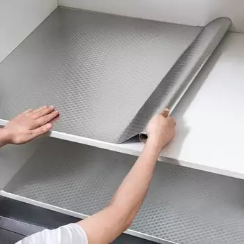 Кухонные маслостойкие наклейки Водонепроницаемые влагостойкие высокотемпературные обои Самоклеящиеся настенные шкафы для варочной панели Утолщенная бумага из алюминиевой фольги 60cm*5m