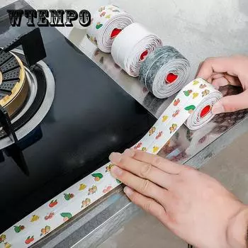 Кухонные наклейки для красоты, защита от плесени, водонепроницаемая лента, плита, раковина, антимасляная и высокотемпературная наклейка, наклейка для ванной и туалета 3.8cm*3.2m