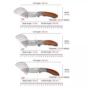 Кухонные ножи из дамасской стали, профессиональный складной нож для обвалки, нож для нарезки мяса с деревянной ручкой, нож для мясника из нержавеющей стали