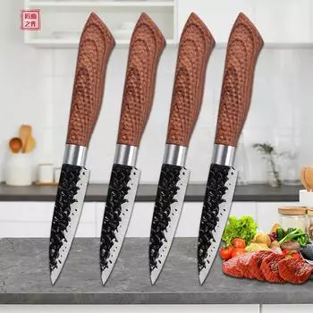 Кухонные ножи из нержавеющей стали, нож для очистки фруктов, нарезка костей, нарезка овощей, барбекю, нож для рыбалки, кухонные инструменты 1pc knife