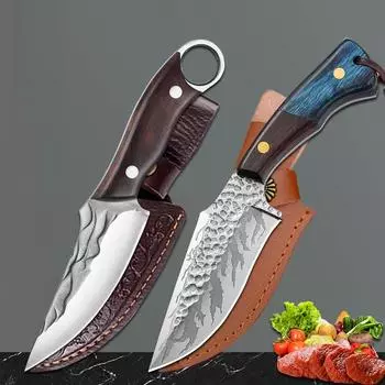 Кухонные ножи из нержавеющей стали, профессиональный тесак для мяса, острый нож для разделки мяса, нож для обвалки мяса для домашнего использования, резак для барбекю на открытом воздухе