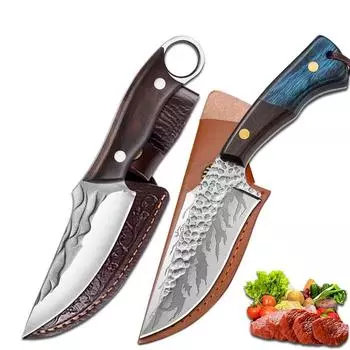 Кухонные ножи Кованые мясницкий нож для мяса Нож для обвалки Нож для барбекю Рыболовный нож Шеф-повар Кулинария Овощечистка Инструменты для резки барбекю