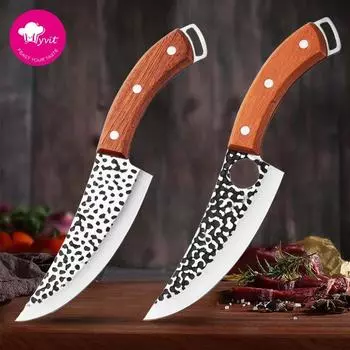 Кухонные ножи MYVIT, нож для обвалки, кованый нож из нержавеющей стали, нож для мяса, фруктов, овощей, нож шеф-повара