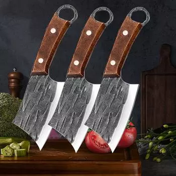 Кухонные ножи Нож для рыбы Профессиональный поварской нож Из нержавеющей стали Ручной работы Кованый нож для нарезки мяса Нож для обвалки